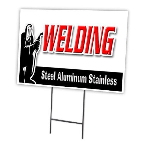 Signmission Welding Steel Alumi Yard Sign & Stake outdoor plastic coroplast window, C-2436 Welding Steel Alumi C-2436 Welding Steel Alumi